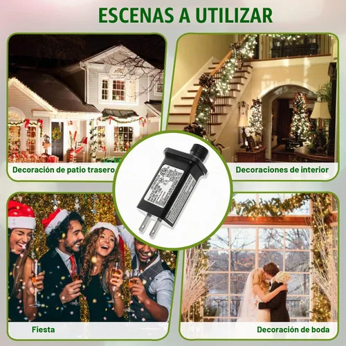 Vista 6 de Controlador LED de repuesto para transformador de 12 V, 6 W, clase 2, con 8 modos de suministro para cadena de luces de Navidad, decoraciones
