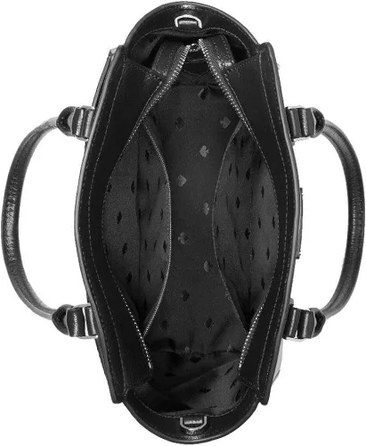Vista 4 de Kate Spade Jeanne Medium cuero mujer Satchel bolso WKRU6042 negro