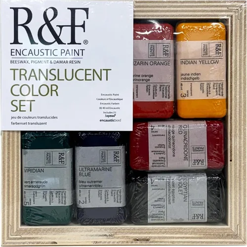 Vista 10 de R&F Handmade Paints - Juego de pinturas encáusticas de alta calidad, tonos cromáticos, 6 colores, multicolor