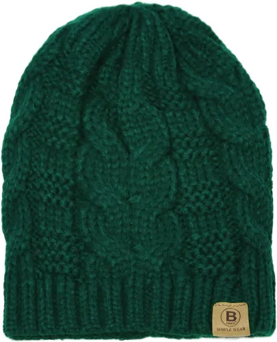 Vista 2 de BASICO Gorro de invierno para mujer, gorro de pescador de punto holgado para hombre