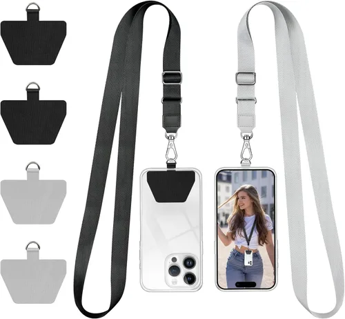 Vista 12 de Doormoon Cordón para teléfono, correa ajustable universal para el cuello, para llaves, insignias de identificación, cordón para teléfono celular
