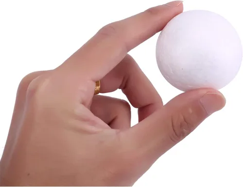 Vista 10 de Crafjie 150 piezas bolas de espuma de media pulgada blancas, bolas de espuma de poliestireno semirredondas, suministros para manualidades, bolas