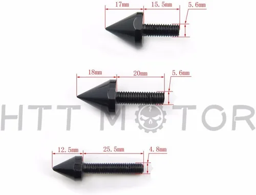 Vista 6 de MT215-011 - Kit de pernos de carenado de motocicleta negro compatible con YZF R1 YZF-R1 2002 2003