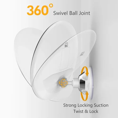 Vista 9 de Beautural Espejo de maquillaje con aumento de 10 veces con luces LED, espejo de maquillaje con aumento iluminado para el hogar, mesa, baño, ducha