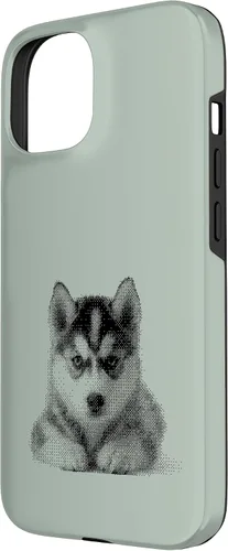 Vista 2 de Chic Husky Puppy for Dog Mom and Paw Parents Case for iPhone 15