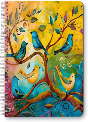Vista 32 de Cuaderno de espiral, doble alambre en espiral, diario de composición escolar, suministros para la escuela y la oficina, 100 páginas, 5.71 x 8.26