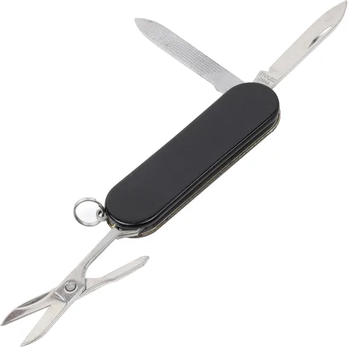 Vista 7 de ASR Outdoor Cuchillo de bolsillo pequeño EDC multifuncional, herramienta 3 en 1, negro