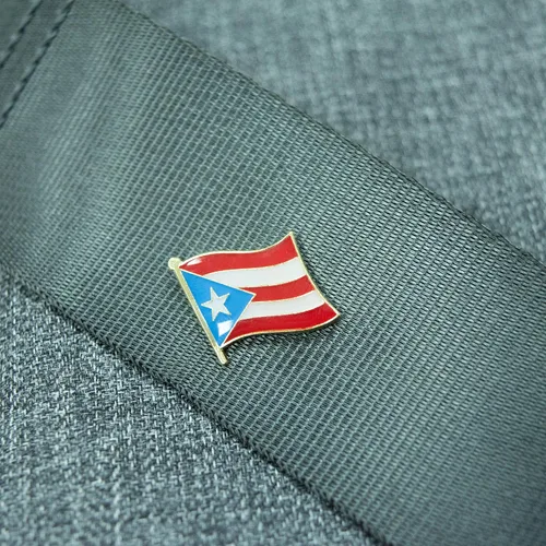 Vista 7 de Parche de bandera de Puerto Rico pequeño de Armycrew + insignias coleccionables Pines de Puerto Rico, Bandera Nacional de Puerto Rico NO.077A