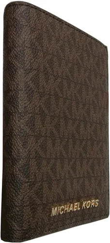 Vista 3 de Michael Kors Jet Set - Funda para pasaporte de viaje de PVC 2019 Marrón Cartera de viaje