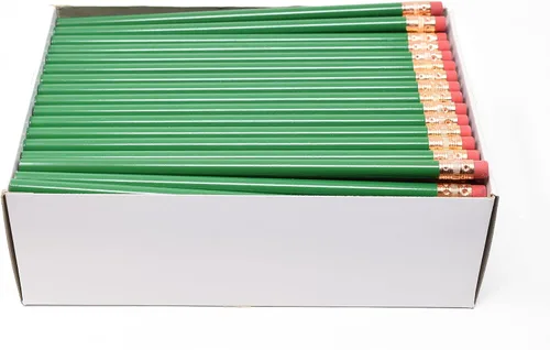 Vista 11 de Pencil Guy - Lápices redondos en blanco, negro, 144 a una caja No afilado