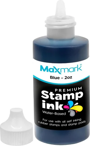 Vista 9 de MaxMark Premium - Tinta de recarga con punta de control en botella para sellos autoentintados, color negro - 1 onza
