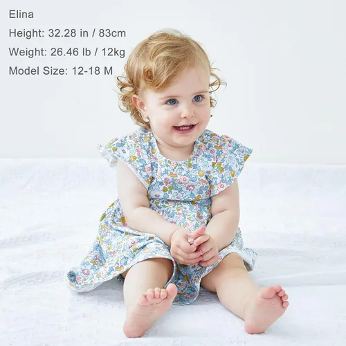 Vista 136 de pureborn Vestido de bebé niña 0-24 meses