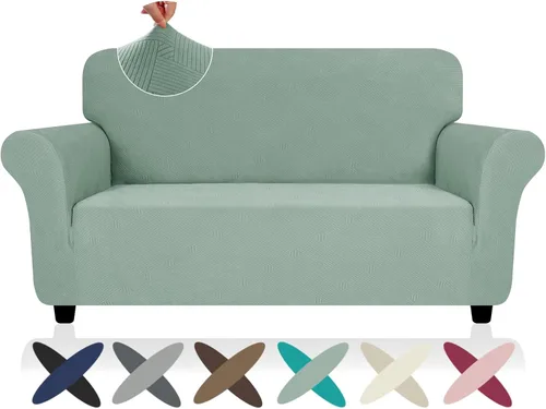 Vista 20 de ZNSAYOTX Funda súper elástica para silla (30"-47"), nuevas fundas de silla a rayas para sala de estar, aptas para perros y mascotas, protector