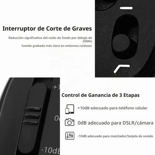 Vista 3 de Micrófono universal de escopeta SGC-600 para cámara y teléfono, 0.1 in