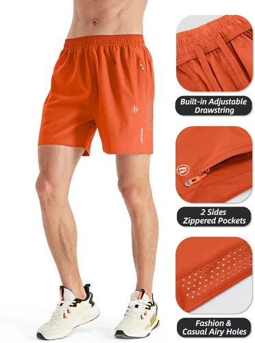 Vista 3 de Pantalones cortos deportivos para hombre, pantalones cortos de entrenamiento para correr, tenis, gimnasio, 5, 7, 9 pulgadas, cómodos, ligeros, 3