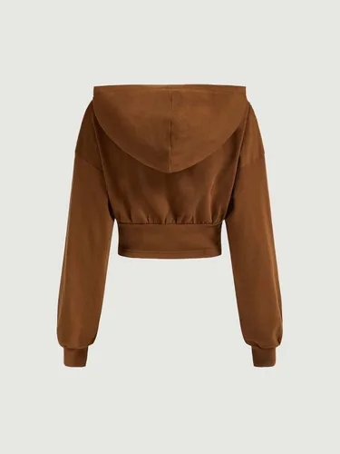 Vista 2 de Verdusa Sudadera con capucha y manga larga con cremallera para mujer