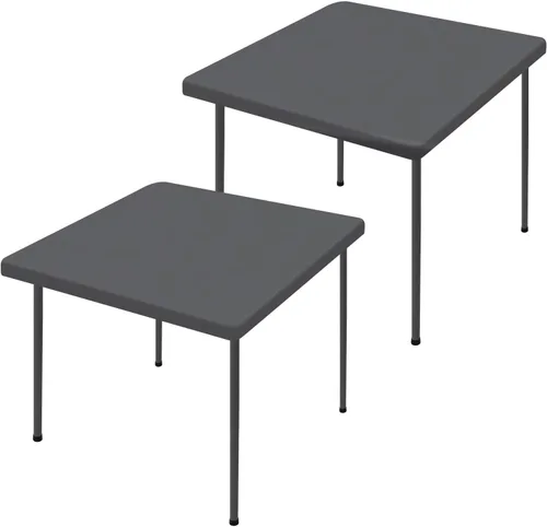 Vista 70 de Moosfor Paquete de 2 manteles rectangulares de elastano de 4 pies, elásticos y ajustables para pícnic, cubierta de mesa de patio elástica y lavable