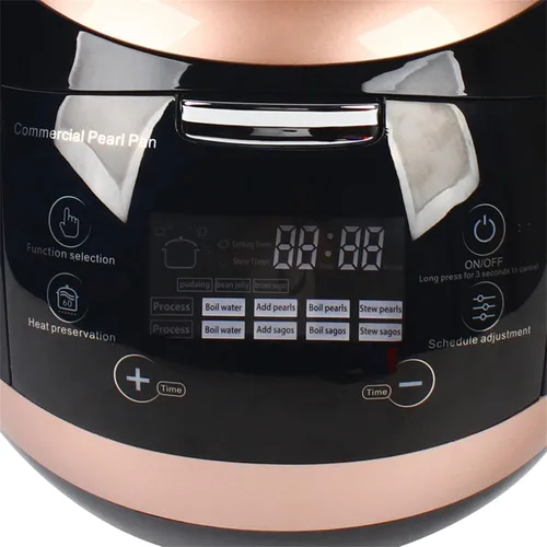 Vista 8 de LOYALHEARTDY 5L 860W Totalmente Automático Tapioca Perlas Bola Cocina Profesional Boba Máquina Panel de Control Inteligente Perla Tapioca Cocina
