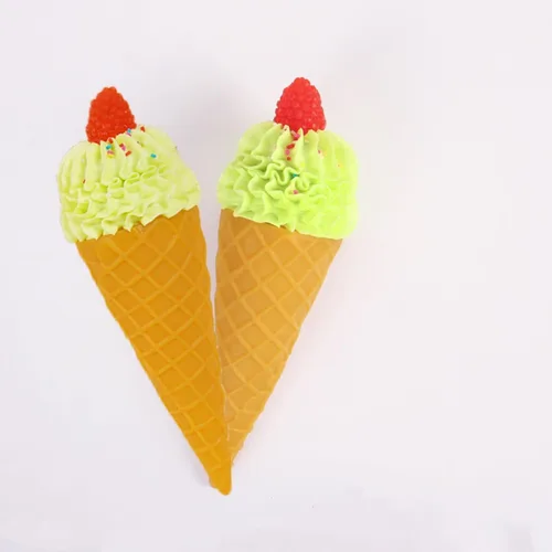 Vista 4 de 2 piezas de decoración de helado artificial simulado, exhibición de postres falsos, modelos de postres falsos, exhibición de alimentos
