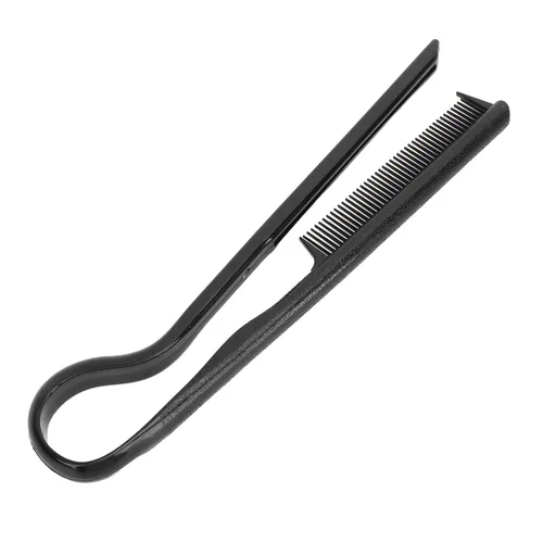 Vista 9 de Peine alisador de cabello, 10 unidades, en forma de V, alisador de pelo, peine alisador para peluquería nudosa, hogar, mujeres y niñas