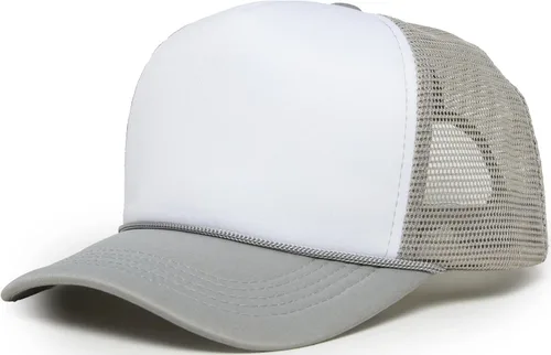 Vista 13 de Funky Junque Sombrero de camionero ligero Snapback de espuma de malla en Negro/Negro