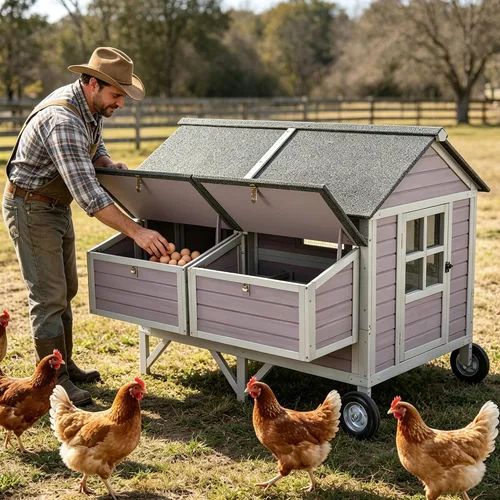Vista 9 de GUTINNEEN Puerta automática de gallinero con energía solar, abridor de puerta de pollo automático para Chicken House Duck Run (negro)