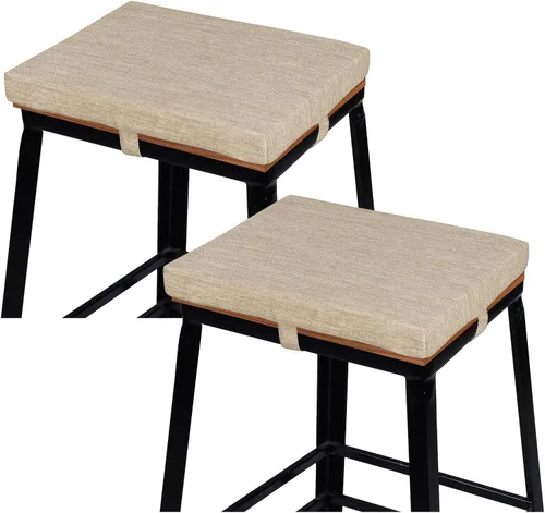 Vista 18 de baibu Cojines rectangulares de espuma viscoelástica, de doble capa, antideslizantes para sillas de comedor, cojines para taburete de banco de cocina
