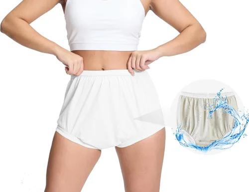Vista 10 de Pantalones de plástico para mujer, pañales para adultos, pañales de tela impermeable, funda de pañal de goma a prueba de fugas, alternativa