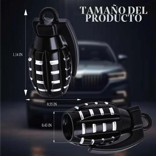 Vista 2 de 4 tapas de válvula de neumático, cubiertas universales de válvula de neumático de aleación de aluminio para automóviles, camiones, SUV, Negro