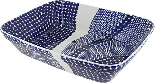 Vista 5 de Blue Rose Polaco Cerámica Floral Mariposa Grande Deep Baker