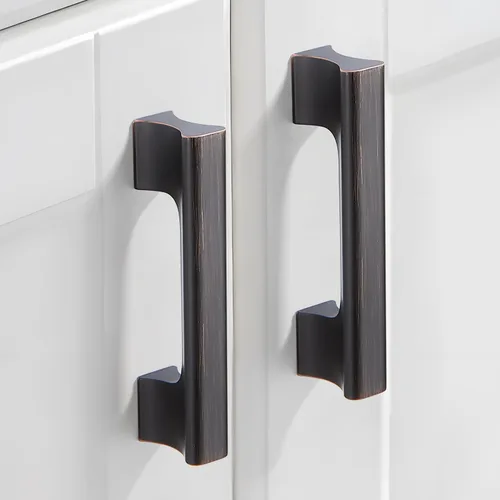 Vista 8 de Paquete de 10 manijas de gabinete de cocina de níquel cepillado de 3 pulgadas, tiradores de cajón plateados para armario, aparador, accesorios