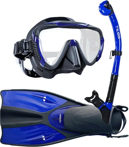Vista 10 de Tilos Máscara Morphi con buceo U-Pro II y paquete de aletas OH de escapada