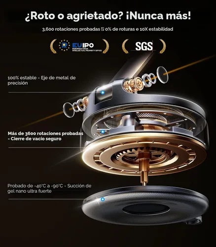 Vista 8 de VICSEED Soporte de teléfono de automóvil mejorado para Magsafe 2026 [85 libras de succión más fuerte] Soportes magnéticos de teléfono al vacío