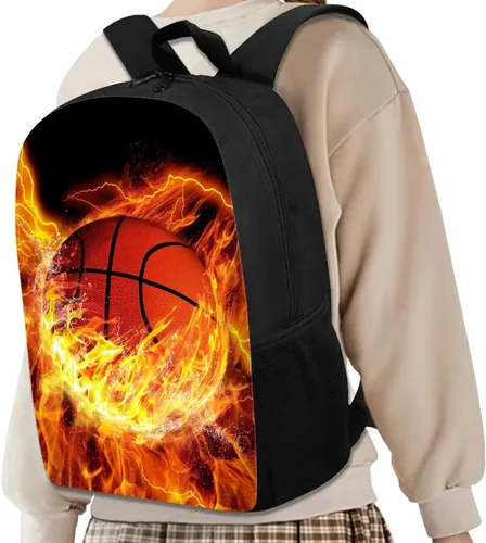 Vista 69 de HUGS IDEA Los animales frescos 3D niños escuela libro bolsa niños impresión mochilas, Baloncesto, Moderno