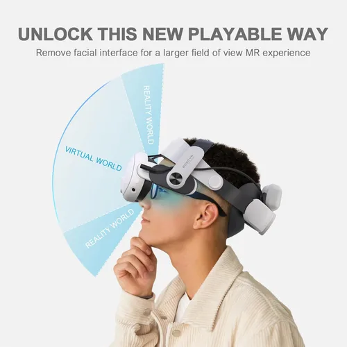 Vista 3 de BOBOVR M3 Pro Battery Pack Head Strap Accessories, Reduce Facial Stress,Magnetic Battery Swap Design,Compatible with Meta Quest 3