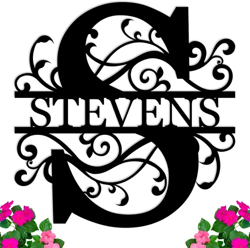 Vista 12 de Regalos de boda para parejas 2025, carteles personalizados con apellidos para el hogar, carteles de metal personalizados, decoración de pared