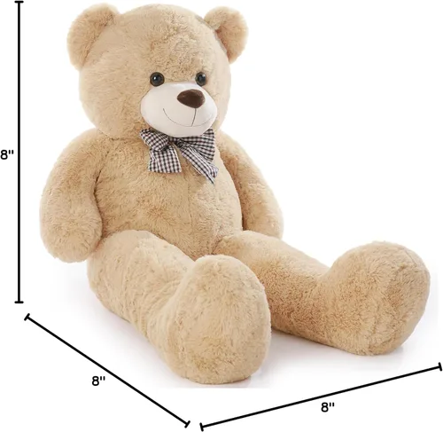 Vista 6 de Poutmac Oso de peluche grande de 4 pies suave y gigante para novia, mujeres, niños, para San Valentín, Navidad, cumpleaños