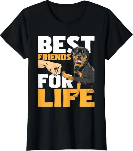 Vista 76 de Best Friends for Life - Rottweiler Animal Dog Lover Breeder T-Shirt