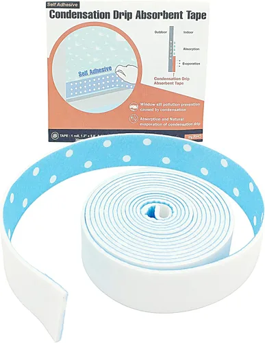 Vista 4 de by.RHO Cinta absorbente de goteo de condensación autoadhesiva trampa de humedad 9.8' azul