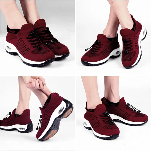 Vista 7 de STUNAHOME Zapatos deportivos ortopédicos transpirables para mujer, zapatos para caminar sin cordones, cómodos, informales, zapatos atléticos