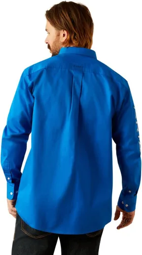 Vista 46 de Ariat Camisa de sarga con logotipo del equipo para hombre