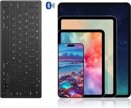 Vista 4 de OMOTON Teclado Bluetooth compatible con iPad A16 de 11ª y 10ª generación, iPad 10.2 (9ª/8ª/7ª), iPad Pro de 13/12.9/11 pulgadas, iPad Air/Mini y más