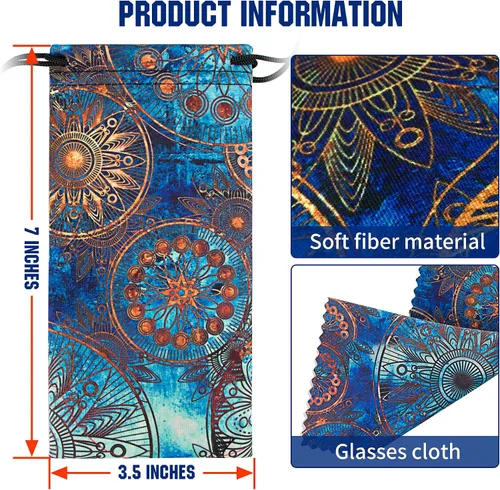 Vista 2 de Bolsa de gafas suave - Bolsa para gafas de microfibra bolsa de limpieza de pantalla