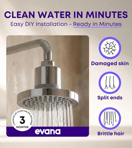 Vista 7 de Cabezal de ducha filtrado Evana con filtros - Elimina hasta el 99% de cloro y metales pesados - Cabezales de ducha de alta presión – Accesorios
