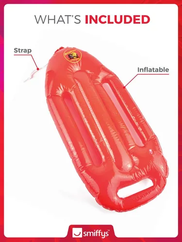 Vista 2 de Flotador salvavidas inflable Baywatch, talla única , Rojo