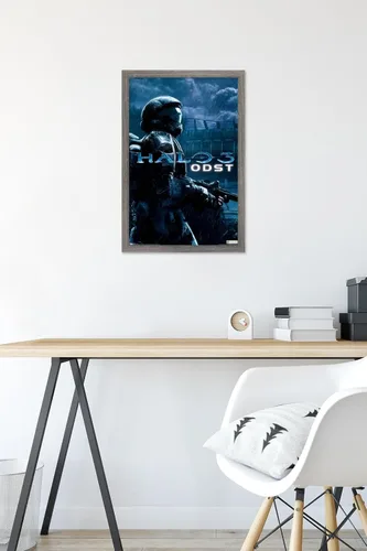 Vista 6 de Trends International aureola: ODST - Póster de pared de arte clave, 14.725 "x 22.375", versión enmarcada de madera de granero