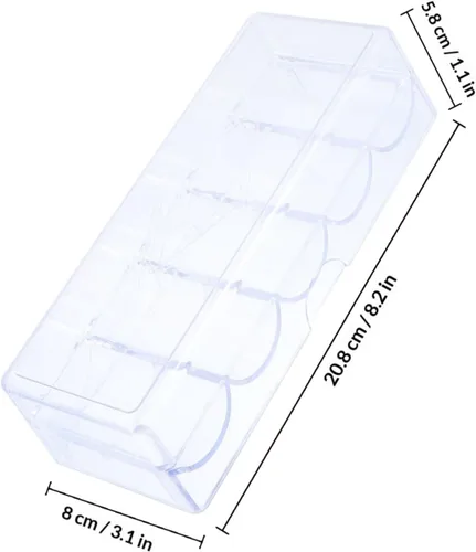 Vista 2 de Caja de chips Caja organizadora de plástico, contenedores de plástico transparente, almacenamiento de fichas de póquer, bandejas de fichas