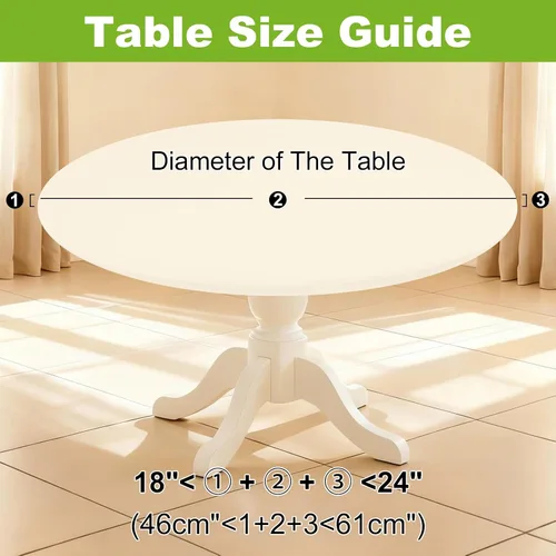 Vista 7 de Smiry Mantel Redondo de Spandex, Manteles Elásticos Ajustados Lavables para Mesas de 18"-24", Cubierta de Mesa de Pícnic Elástica Impermeable