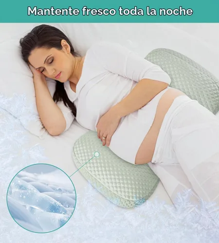 Vista 8 de Almohada de embarazo refrescante para dormir Almohada de maternidad de Todo verde