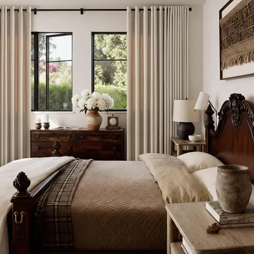 Vista 9 de Cortinas de Lino Taupe de 96 Pulgadas de Largo para Sala de Estar con Ojales de Bronce Estilo Rústico de Granja Semi Transparentes con Filtrado